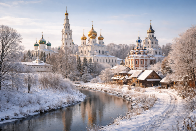 Зимний пейзаж Золотое кольцо