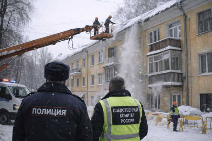 Контроль за очисткой крыш от снега