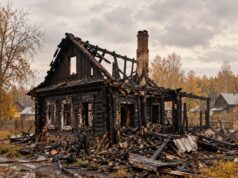 Пожар уничтожил дом в Угличском округе, погиб мужчина